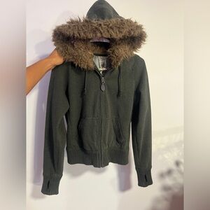 Bb Dakota fur zip hoodie.